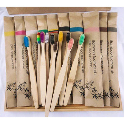Bamboo Toothbrush Set